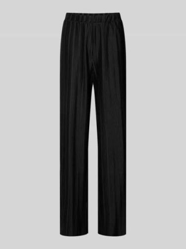 Wide leg stoffen broek met plissévouwen, model 'TAHLIA'