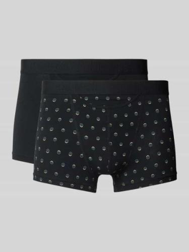 Boxershort met elastische band in een set van 2 stuks