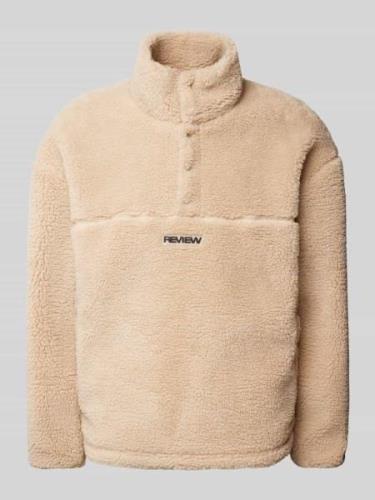 Sherpa jacket met labelpatch