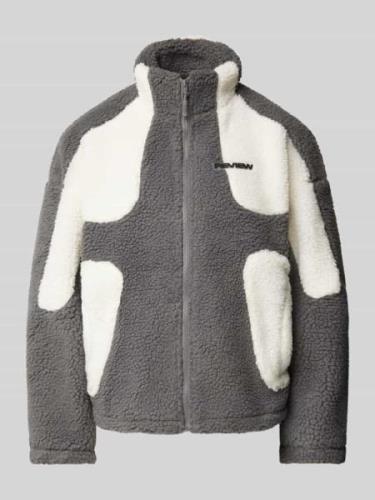 Sherpa jacket met labelpatch