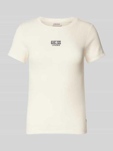 Slim fit T-shirt met labelstitching