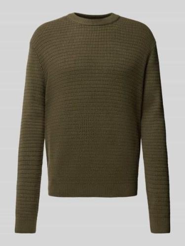 Gebreide pullover met ribboorden