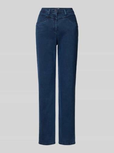 Super slim fit jeans met steekzakken, model 'Laura Deco'