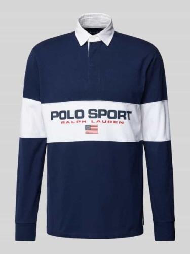 Classic fit poloshirt met labelprint