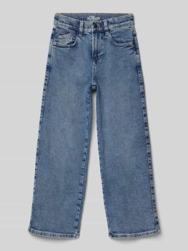 Relaxed fit wide leg jeans met contrastnaden, model 'BAGGY'