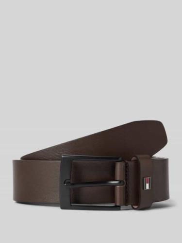 Leren riem met logodetail, model 'ADAN'