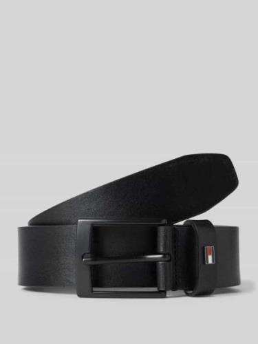 Leren riem met logodetail, model 'ADAN'