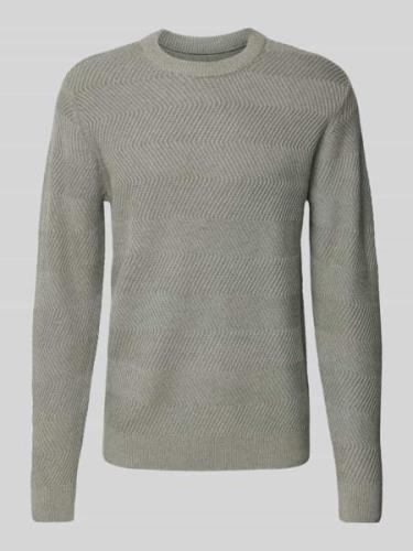 Gebreide pullover met structuurmotief, model 'Karl'