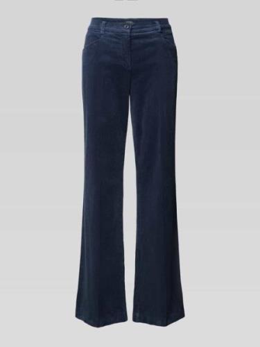 Flared corduroy broek met persplooien, model 'Jolie'