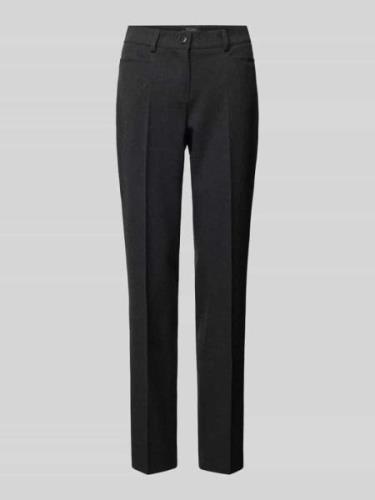 Straight leg stoffen broek met persplooien, model 'Jolie'