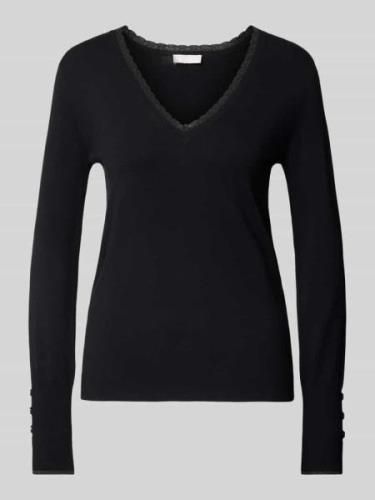 Gebreide pullover met V-hals