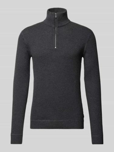 Gebreide pullover met opstaande kraag, model 'BLUCHRISTER'