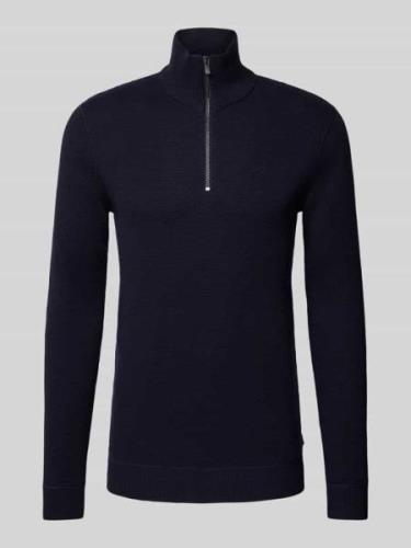 Gebreide pullover met opstaande kraag, model 'BLUCHRISTER'