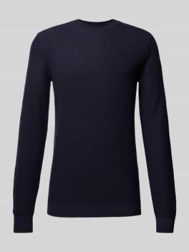 Gebreide pullover met ribboorden, model 'LUCAS'