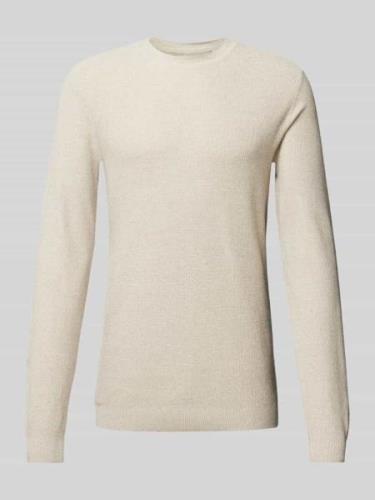 Gebreide pullover met ribboorden, model 'LUCAS'