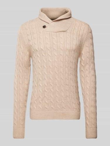 Gebreide pullover met opstaande kraag, model 'CRASH'