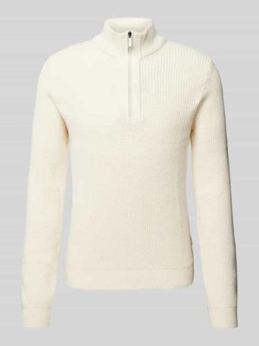 Gebreide pullover met opstaande kraag