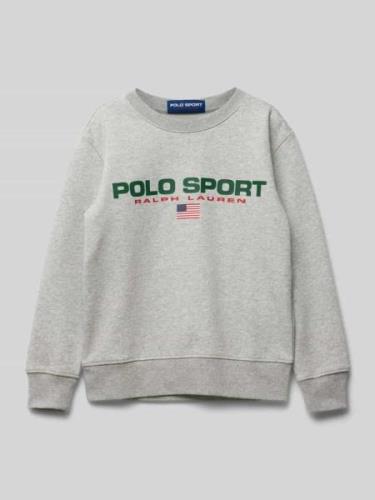 Sweatshirt met labelprint