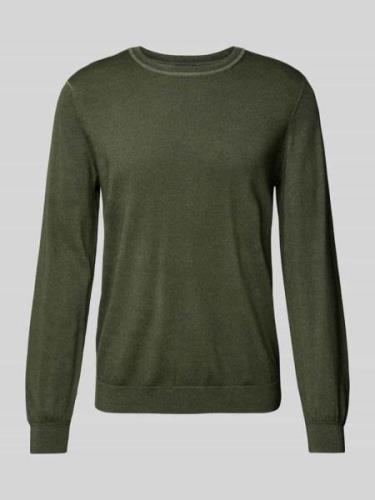 Slim fit gebreide pullover met ronde hals