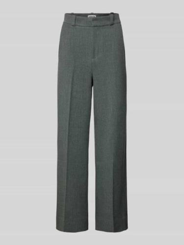 Straight leg stoffen broek met riemlussen