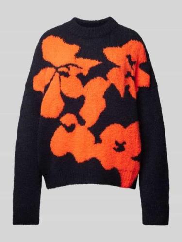 Gebreide pullover met extra brede schouders