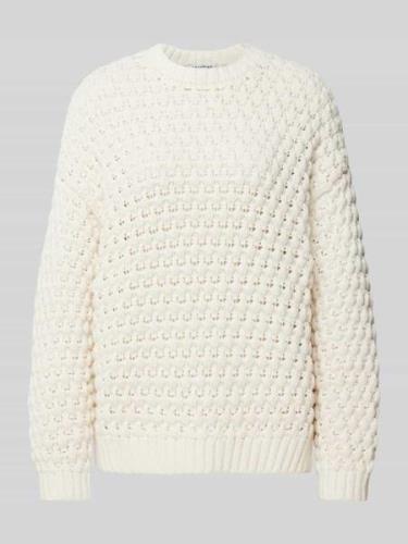 Gebreide pullover met ajourpatroon