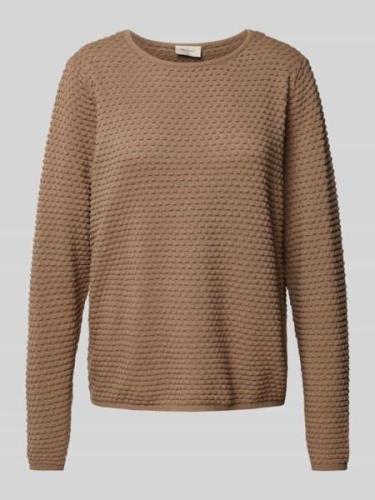 Gebreide pullover met ribboorden, model 'Dodo'