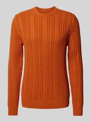 Gebreide pullover met kabelpatroon