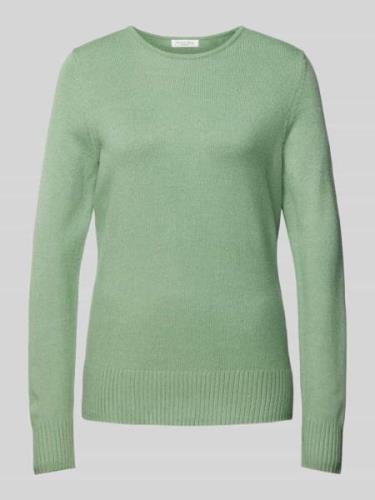 Gebreide pullover met ribboorden, model 'Aliv'