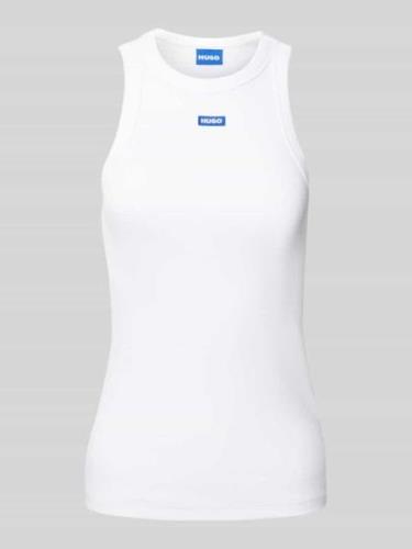 Tanktop met labeldetail