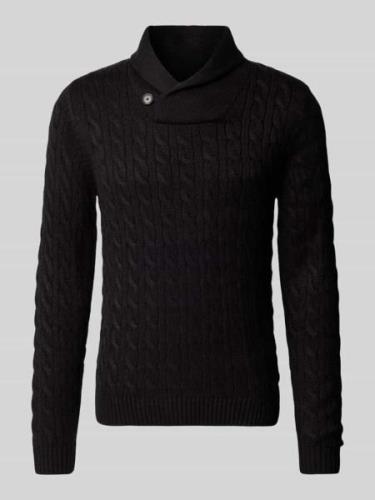 Gebreide pullover met opstaande kraag, model 'CRASH'