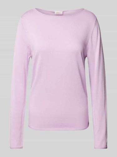 Regular fit fijngebreide pullover met rolrand