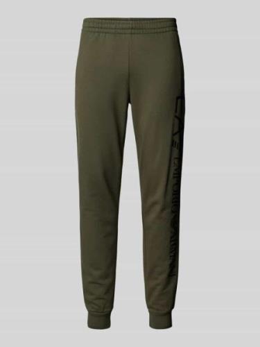 Regular fit sweatpants met elastische band