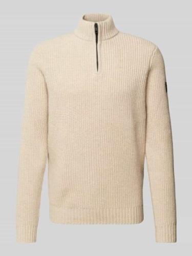 Gebreide pullover met opstaande kraag, model 'DRAGOALF'