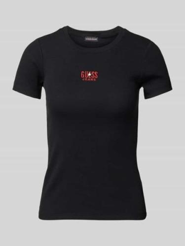 Slim fit T-shirt met labelstitching