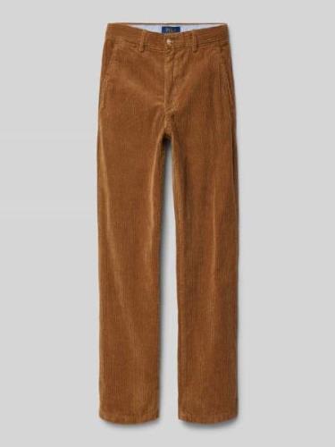 Slim fit corduroy broek met steekzakken, model 'BEDFORD'