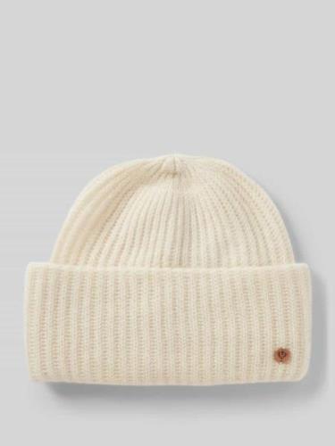 Beanie met labeldetail