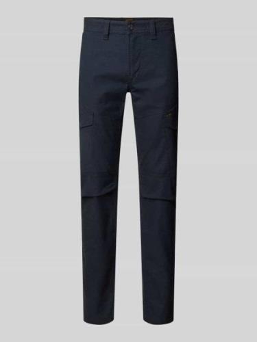 Tapered fit cargobroek met labeldetail, model 'Skyring'