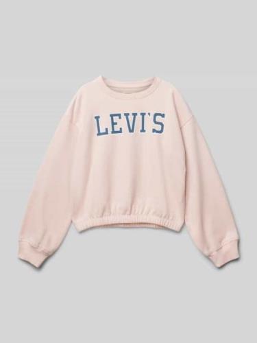 Sweatshirt met labelprint