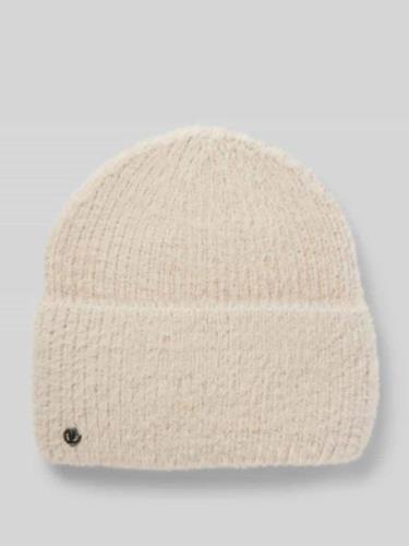 Beanie in gebreide look met viscose