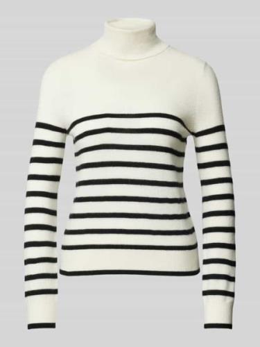 Gebreide pullover van lanawol met col