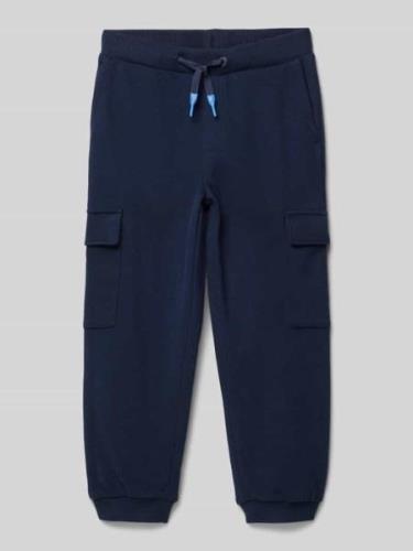 Relaxed fit sweatpants van hoogwaardige katoenmix met cargozakken