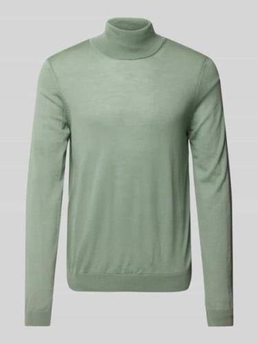 Gebreide pullover van scheerwol met col