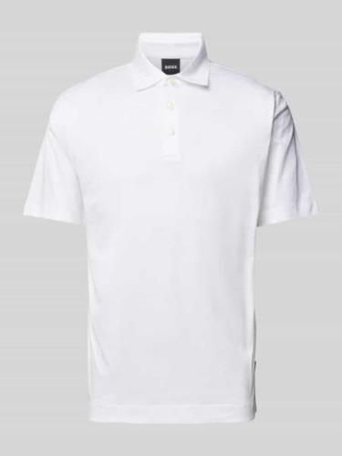 Slim fit poloshirt met korte knoopsluiting