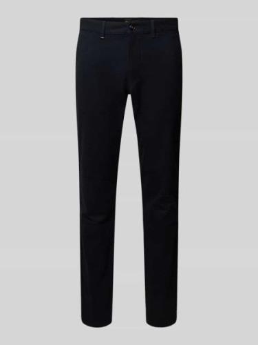 Slim fit chino in gemêleerde look