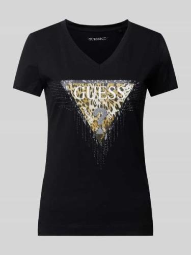 T-shirt met labelprint