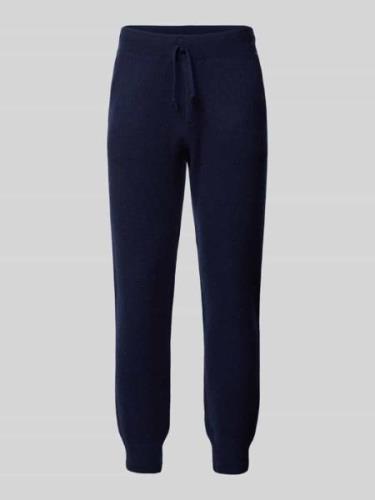 Slim fit kasjmier broek met tunnelkoord