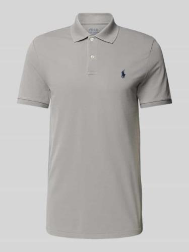 Tailored fit poloshirt met logostitching