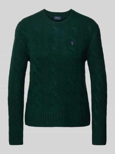 Gebreide pullover met kabelpatroon