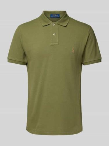 Custom slim fit poloshirt met labelstitching